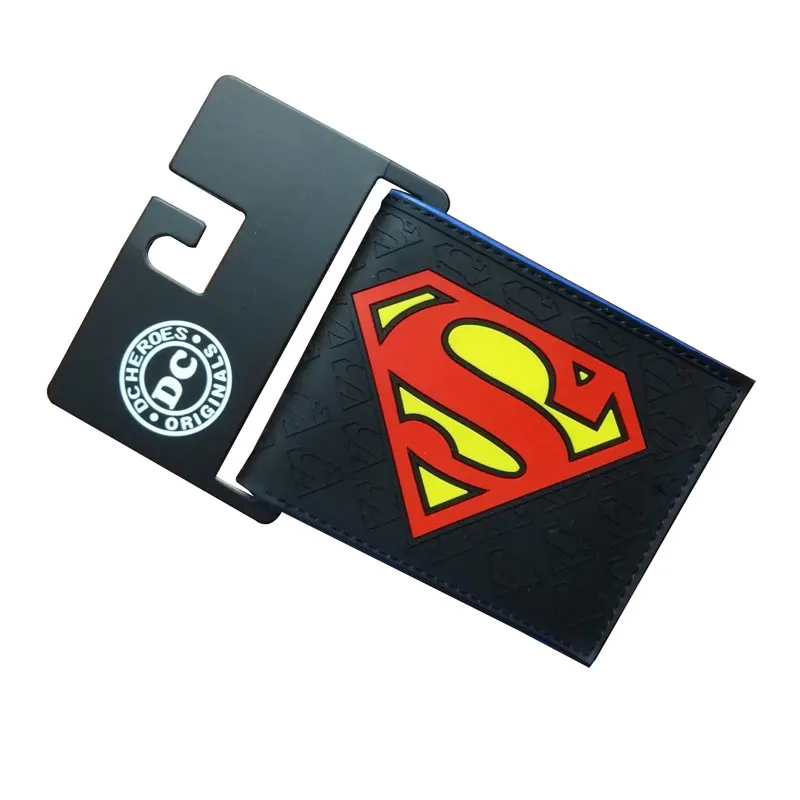 DC Comics Супермен Кошелек carteira держатель карты из ПВХ сумки мультфильм аниме супер герой мужские недорогие кошельки модный короткий кошелек - Цвет: Армейский зеленый