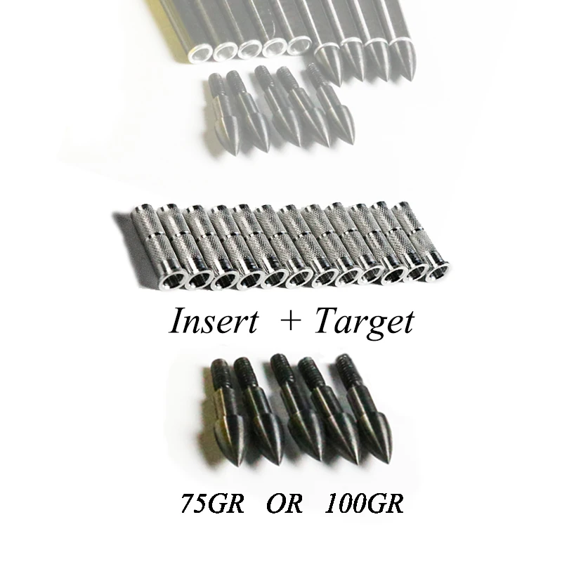 12PCS Insert for ID6.2 Arrow Shaft Archery Hunting 12PCS Arrow Target Point 12PCS Insert for ID6.2 Arrow Shaft Archery Hunting 12PCS Arrow Target Point