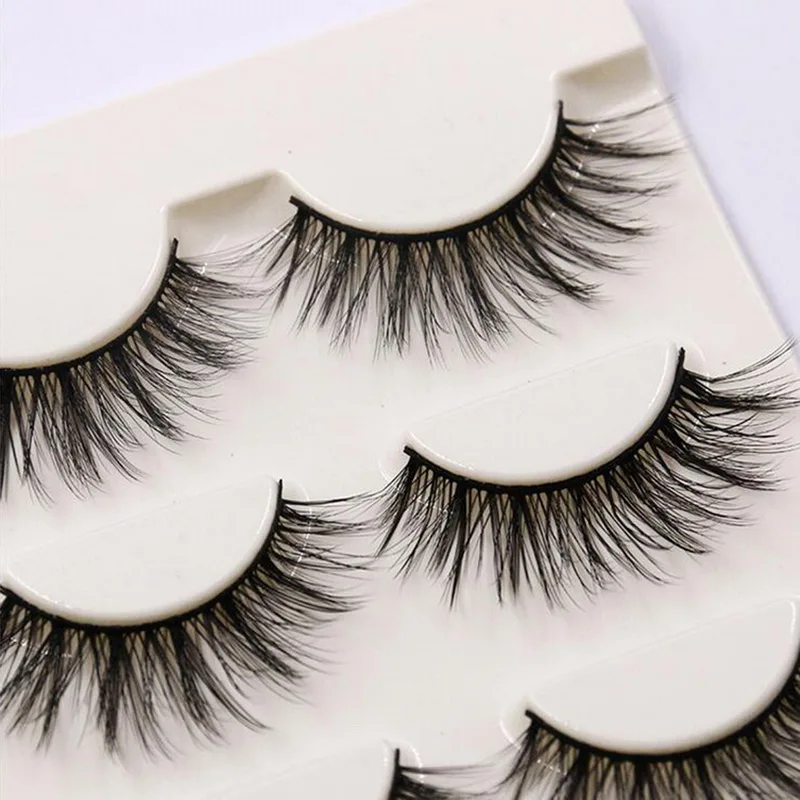 

2018 New 3 Pairs Natural False Eyelashes Fake Lashes Long Makeup 3D Mink Lashes Extension Eyelash Mink Eyelashes for Beauty