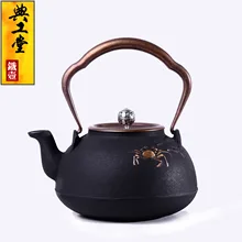 Горячий литой железный чайник без покрытия японский чайный набор кунг-фу ручной работы Япония медь луна большой емкости чайник с фильтром