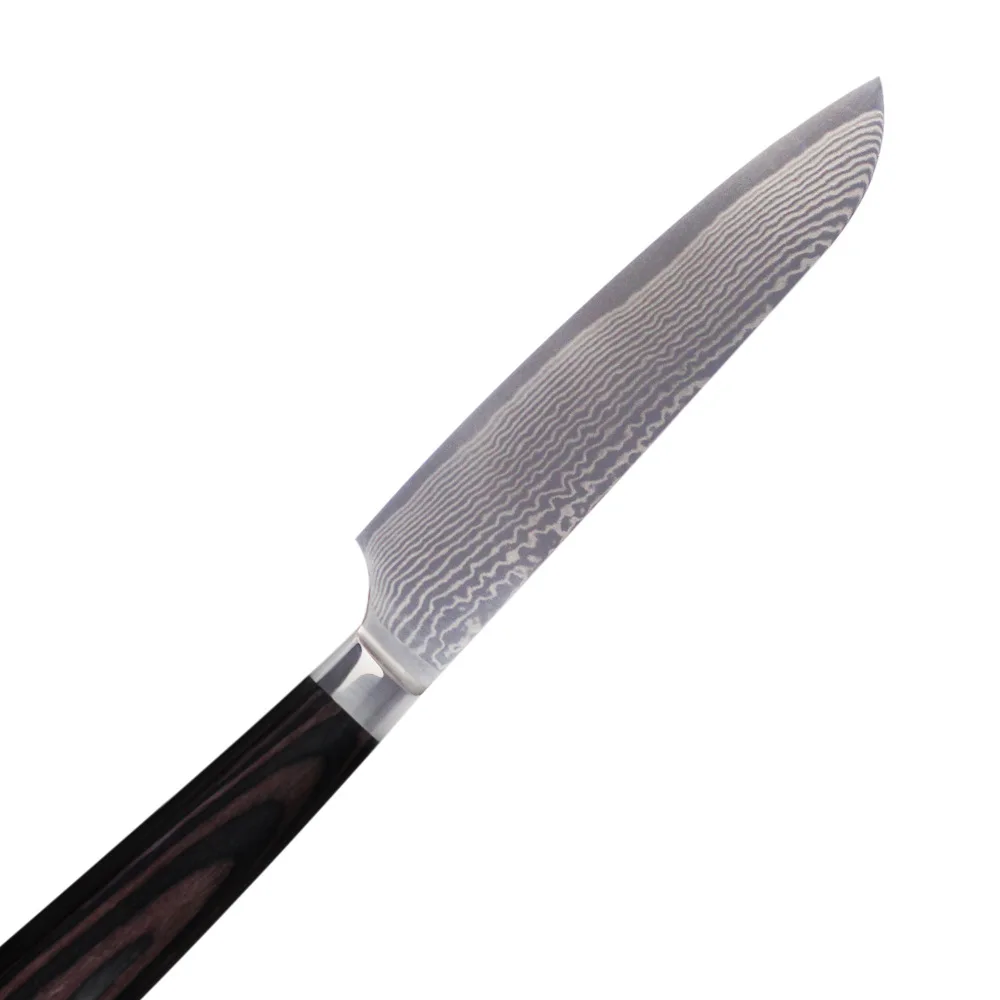 XYJ японские VG10 Дамасские Ножи 5 дюймов нож сантоку острые Дамасские Стальные Кухонные ножи кухонные принадлежности