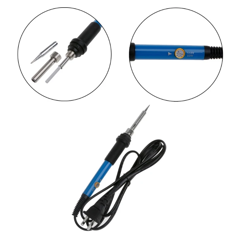 

110V 60W Adjustable Temperature Soldering Iron Welding Gun Heating Pencil US #20/24W