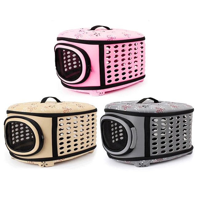 Portable Pet Carrier EVA Dogs Car Carrier Foldable Outdoor Travel Storage Backpack Collapsible Handbag Cage for Dog Cat Rabbit
