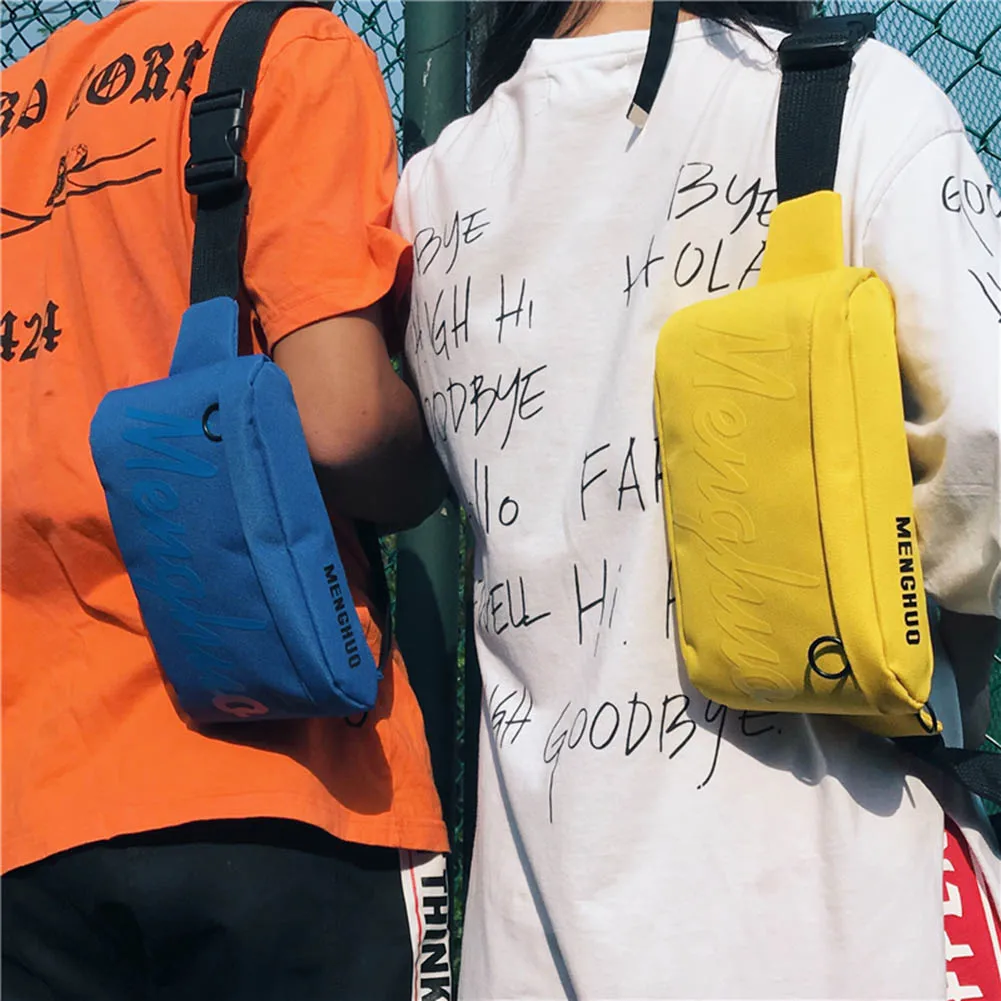 

Casual Multifunctional Waist Bag Adjustable Belt Chest Bag Letter Printing Small Money Purse BS88