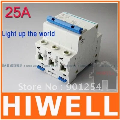 

3P 25A circuit breaker(type C used for illumination protection)100% quality products