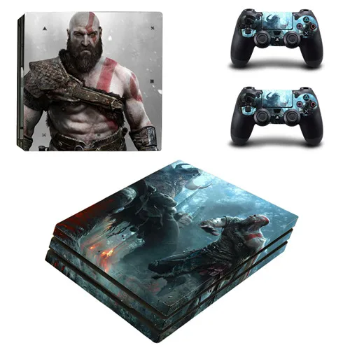 God of War 4 PS4 Pro наклейка для кожи виниловая наклейка для sony Playstation 4 консоль и 2 контроллера PS4 Pro наклейка для кожи - Цвет: YSP4P-0045