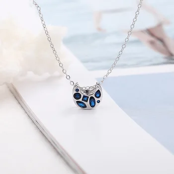 

Moon Pendants Necklaces CZ Stone 925 Sterling Silver chain Necklaces for Women Galaxy Wedding Fashion Jewelry