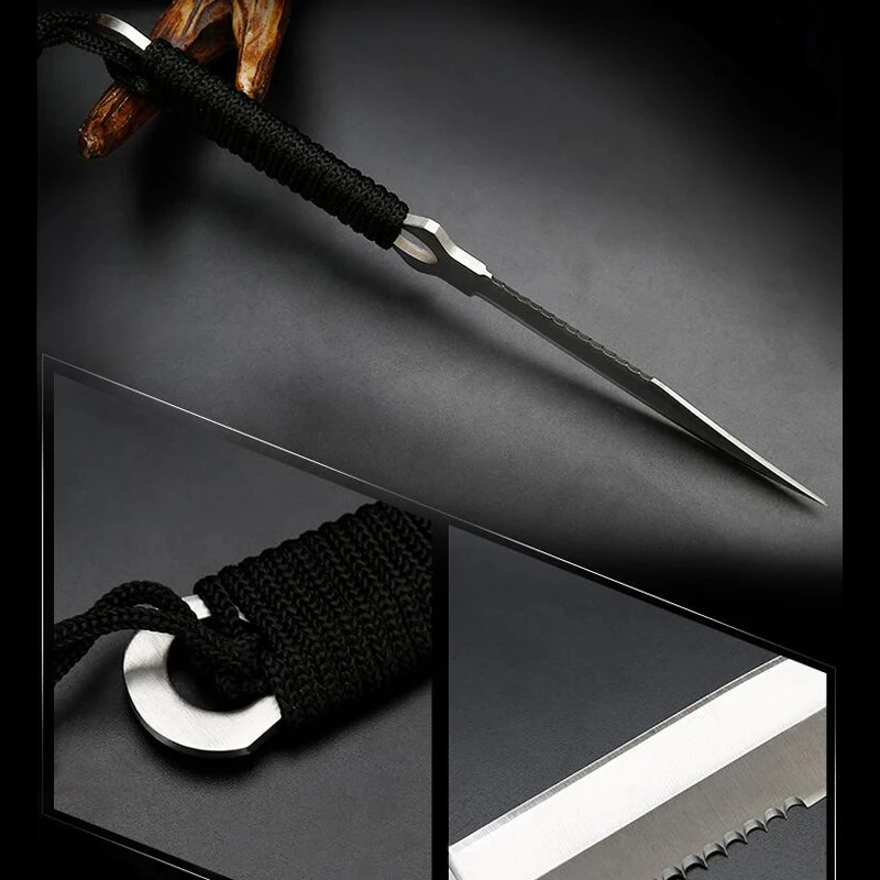 4 шт., тактический нож, нож ПАРАШЮТИСТА, охотничий нож из нержавеющей стали для дайвинга, прямой нож для выживания на открытом воздухе, походный карманный нож