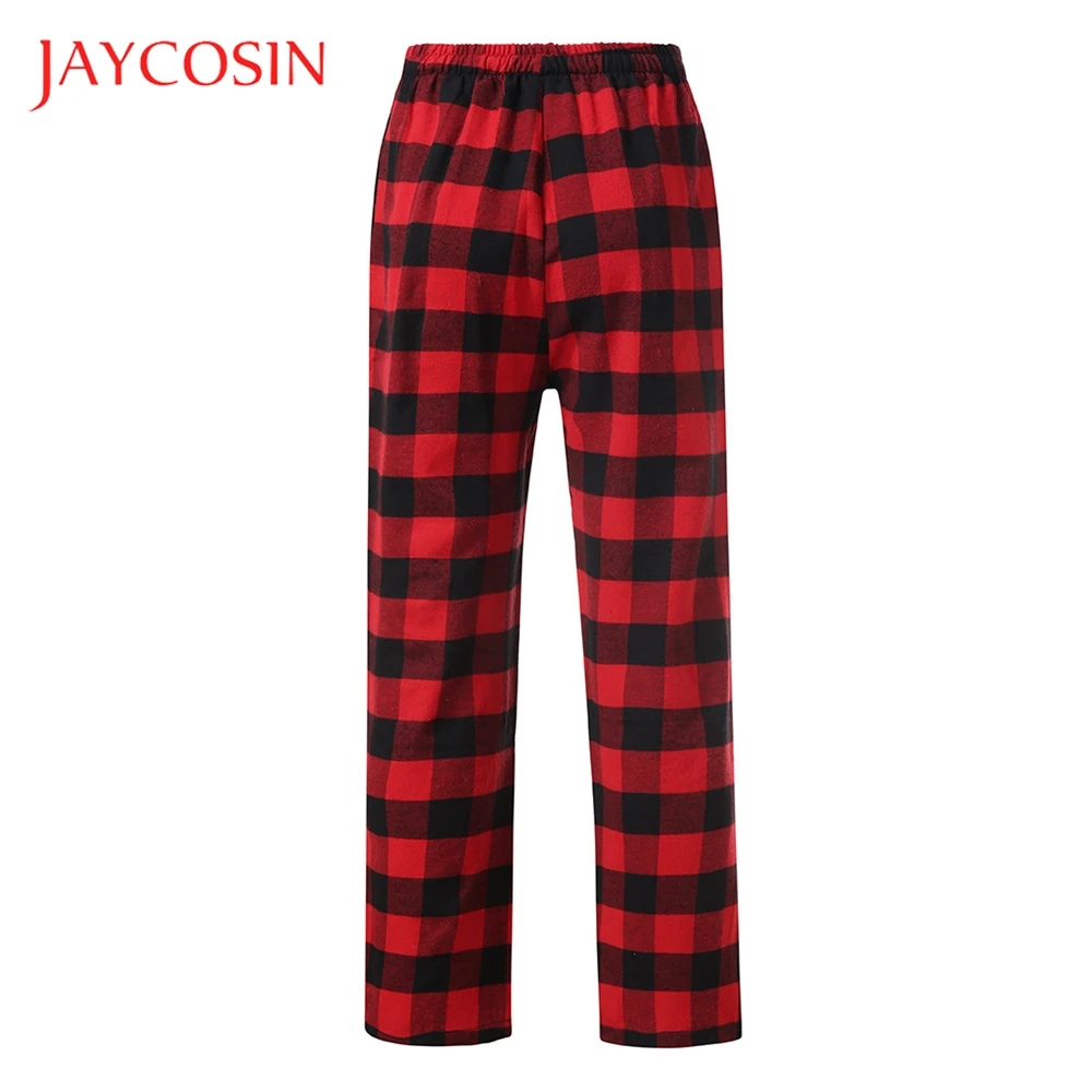 JAYCOSIN, мужская повседневная свободная Спортивная пижама в клетку, модные штаны, брюки, повседневные мужские штаны для походов