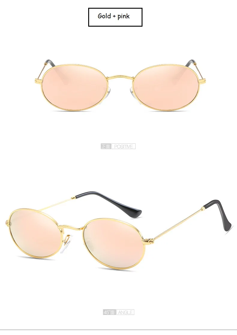 ladies sunglasses Small Oval Mirror Sunglasses For Women Luxury 2022  Men Brand Designer Eyewear Shades Ladies Alloy Sun Glasses UV400 Eyeglasses best sunglasses for women