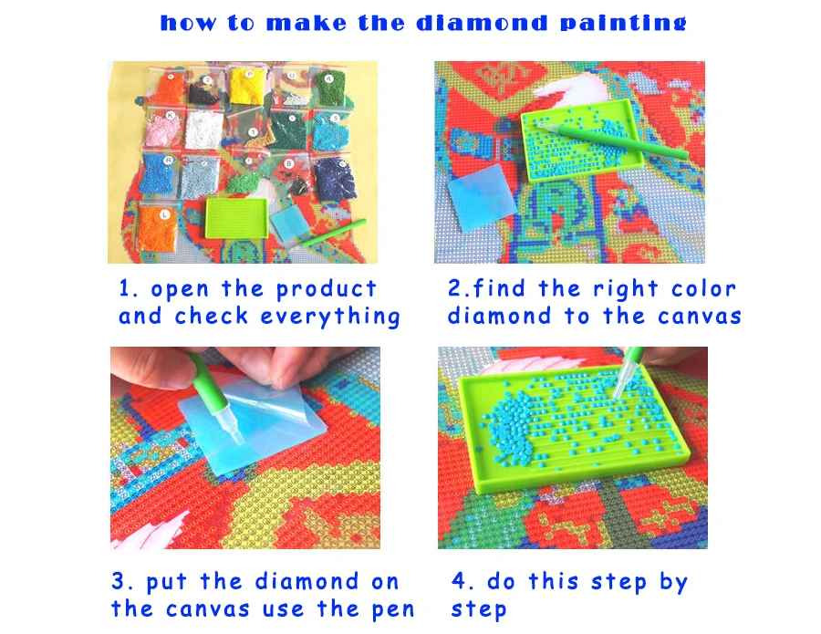 Ponto cruz com pintura de diamante