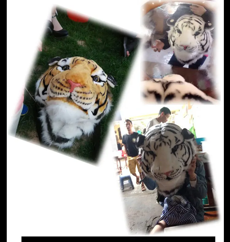 Mochila de Pelúcia Escolar de Animais para Casal Tiger Lion Head Mochila Feminina Engraçada 3d 27 High Quality Bolsas e Malas