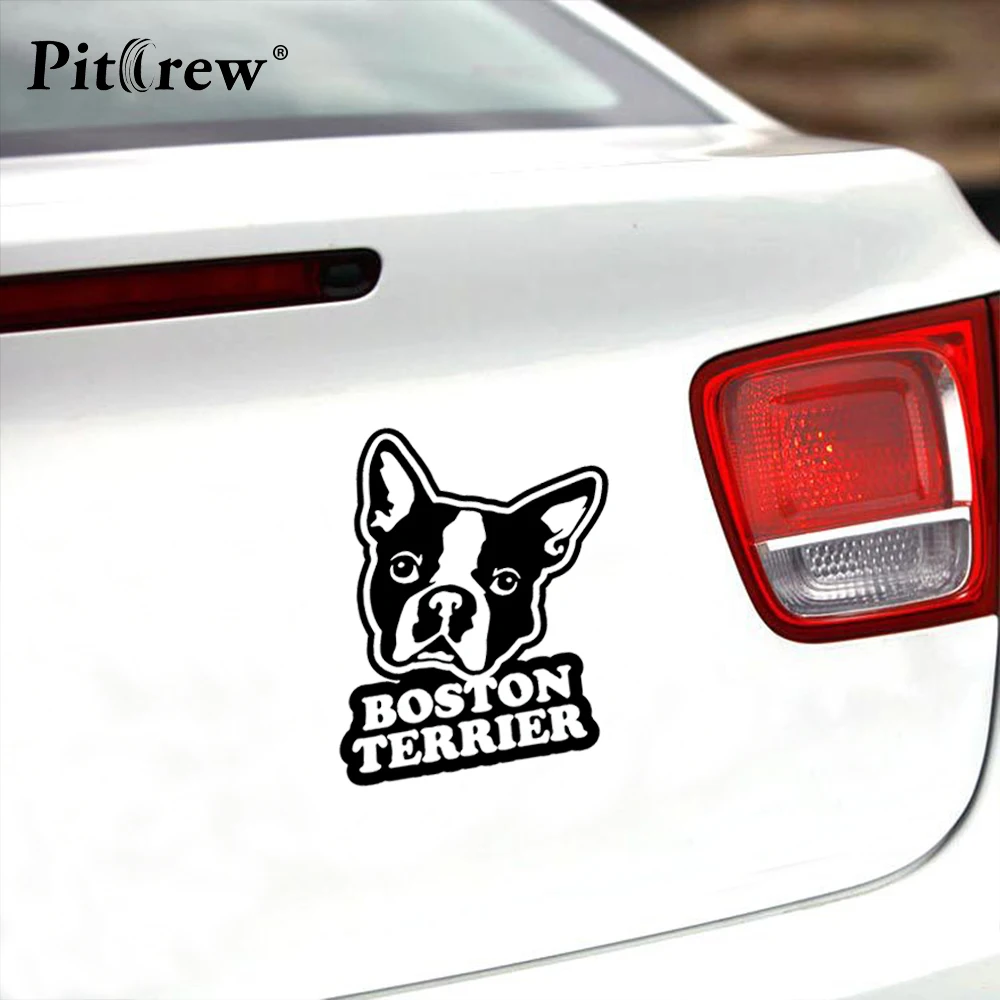 

1PC High Quality 8.9*12.5 BOSTON TERRIER Car Animals Stickers Vinyl Decals Motorcycle Car Styling Car Accessories