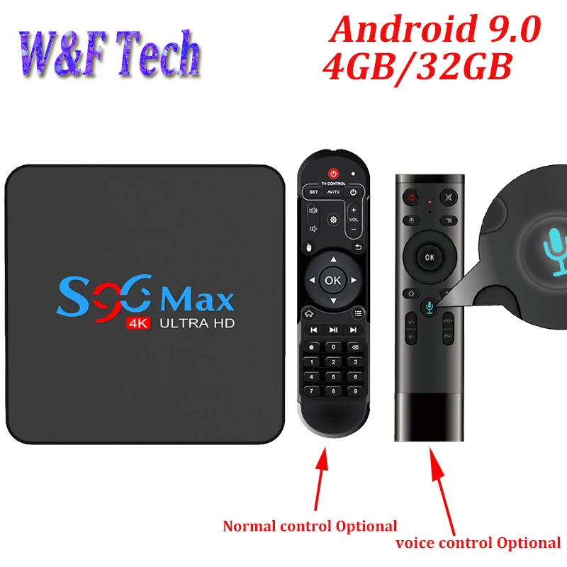 Comprar S96 MAX Android 9,0 TV BOX 4GB RAM 32GB reproductor multimedia inteligente RK3318 Quad Core 4k HDR Set Top caja USB 3,0 BT 5G WIFI PK X96