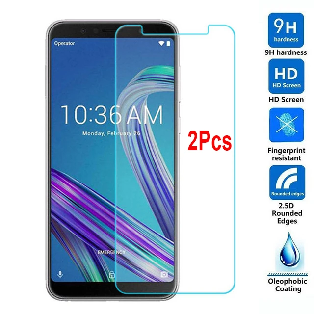 

2Pcs Tempered Glass For ASUS Zenfone MAX PRO M1 ZB601KL Screen Protector Film For ASUS ZB601KL 9H Protective Glass