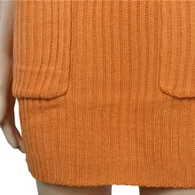 Feitong женский сексуальный Трикотажный жилет без рукавов с v-образным вырезом свитер модный карман Длинные Топы Новое поступление