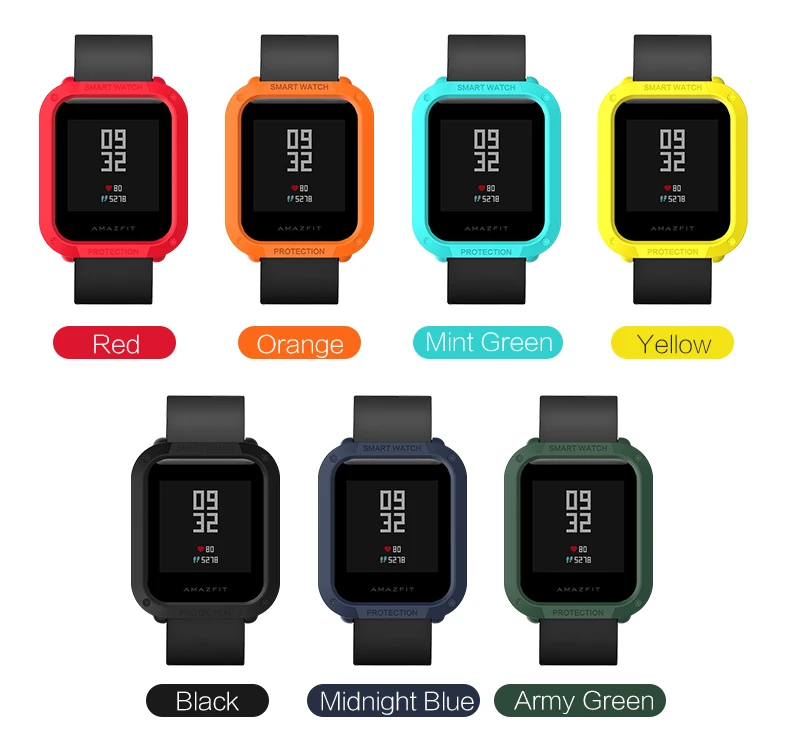 Для Amazfit Bip чехол для часов протектор для Xiaomi Huami SIKAI Жесткая Броня крышка Bip Midong бампер PC Оболочка Легкий цветной