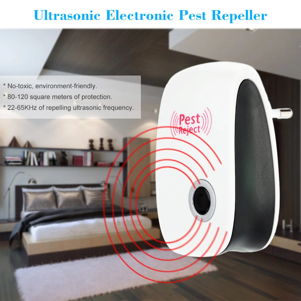 

High Quality Electronic Ultrasonic Anti Mosquito Insect Mouse Pest Repellent Repeller EU Plug