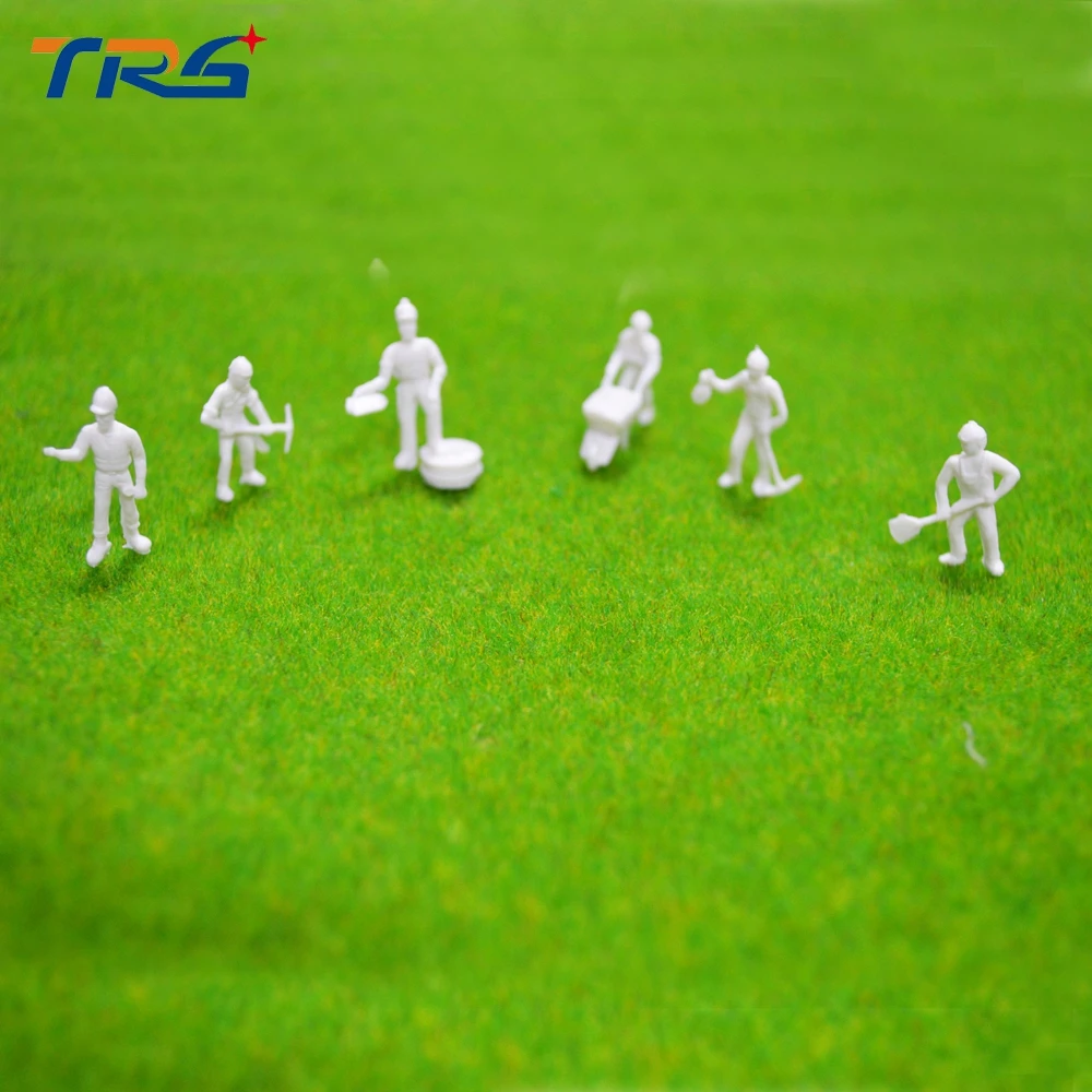 1 87 HO Scale Workmen Model 50Pcs Train Workers Figures Unpainted Little People Model Building Layout