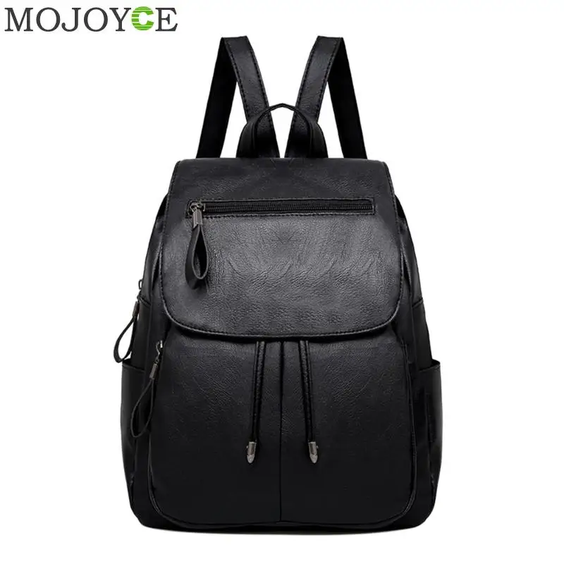 

Preppy Style Women Backpack Soft PU Leather Backpack Fashion School Bags for Teenager Girls Shoulder Bags Travel Mini Daypacks