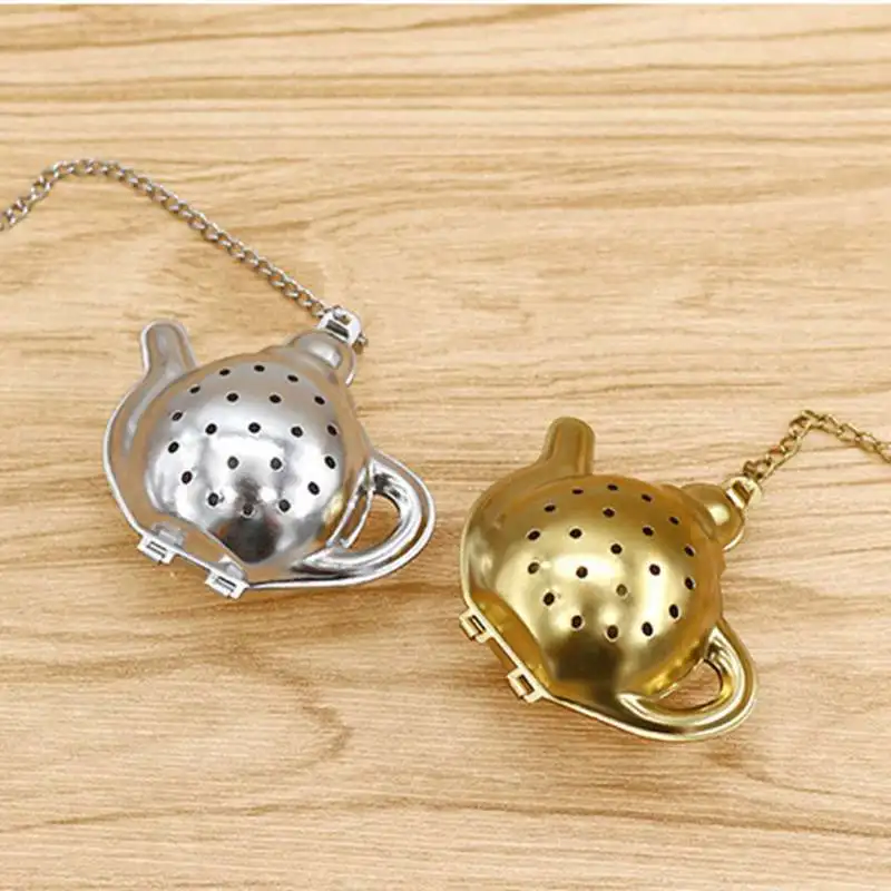 

Portable Stainless Steel Tea Strainer Infuser Locking Tea Spice Herbal Ball Teapot Leaf Filter Coffee Tea Tools Accessories