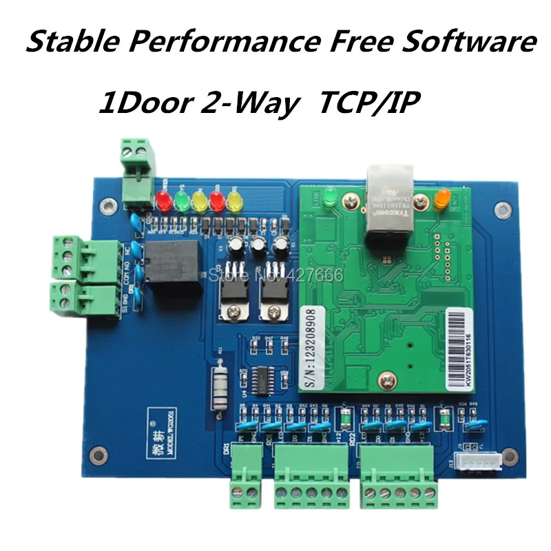 Веб-сервер TCP/IP однодверная Wiegand RFID плата контроля доступа 1 дверь 2 читателя
