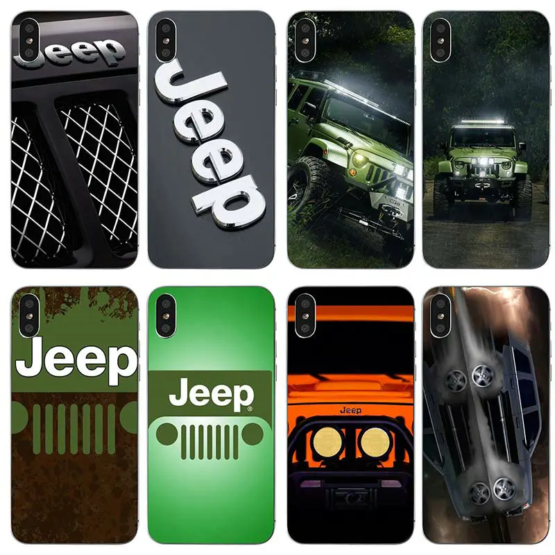 

Soft TPU Silicone Mobile Phone Cases for iPhone X XR XS Max 10 7 6 6s 8 Plus 4 4S 5 5S SE 5C Bags Shell Fashion Jeeps Car Logo