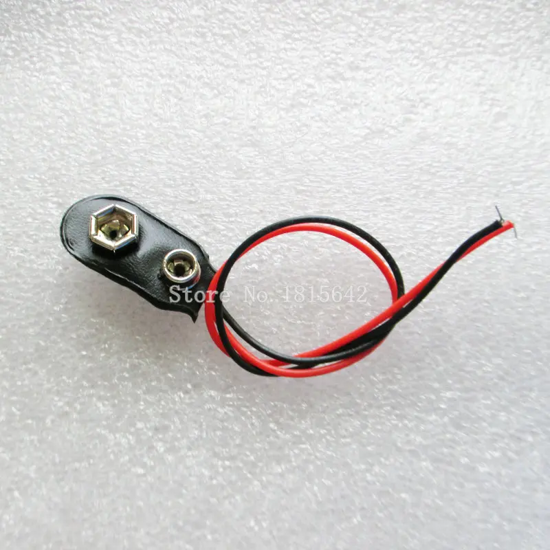 

20PCS/LOT 9V Battery Snap-on 9v Battery Clip For Arduino With Wire Holder Cable Leads Cord