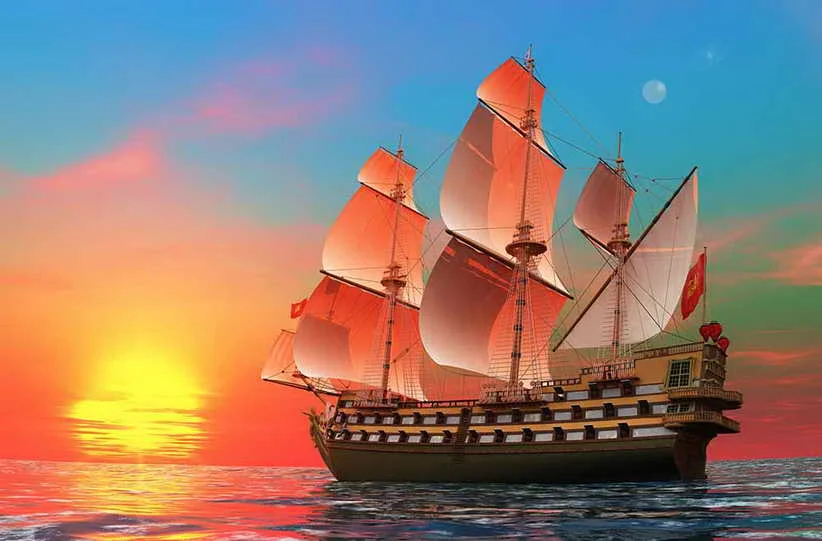 HD Printed Modern Art Wall Decor Ships Boats Watercraf Painting Landscape Picture On Canvas Sitting Room Decoration | Дом и сад