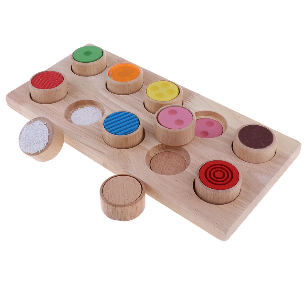 Wooden Touch and Match Board Sensory Memory Game Montessori Educational Toy