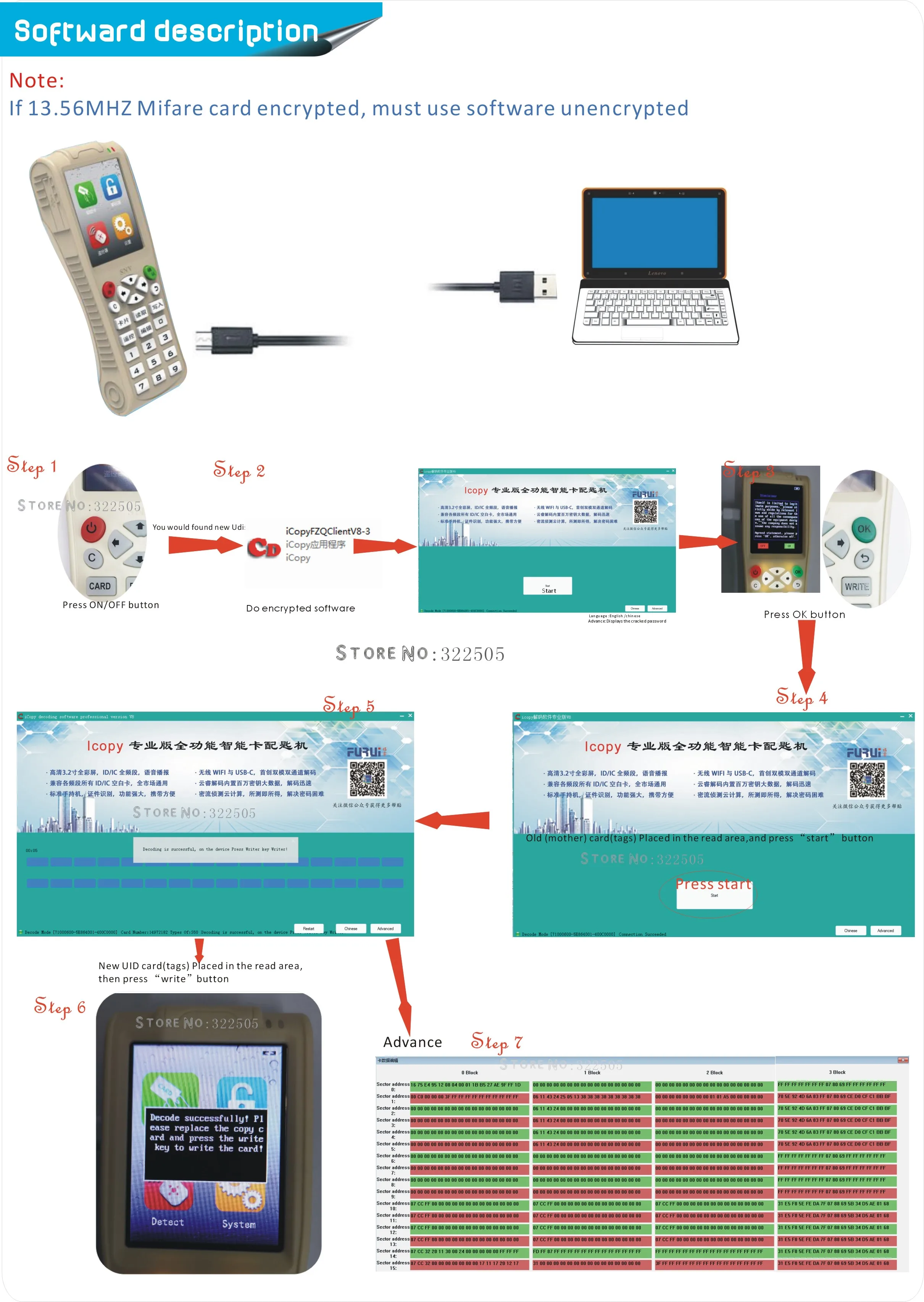 Портативный rfid-дубликатор/rfid-копировальный аппарат Perfectest с самой мощной трещины пароль программы Избегайте ПК