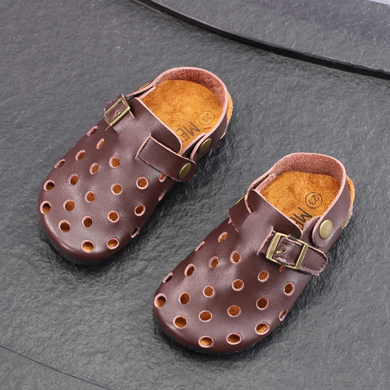 

Boys Sandals Tenis Infantil 2019 Children's Sandals Hollow Genuine Leather Children Slippers Kids Shoes Baby Slippers Sandales