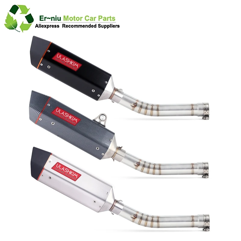 

Motorcycle Exhaust Muffler Escape Modified Link Middle Pipe Full System Slip On For yamaha YZF R6 YZF-R6 1998-2005