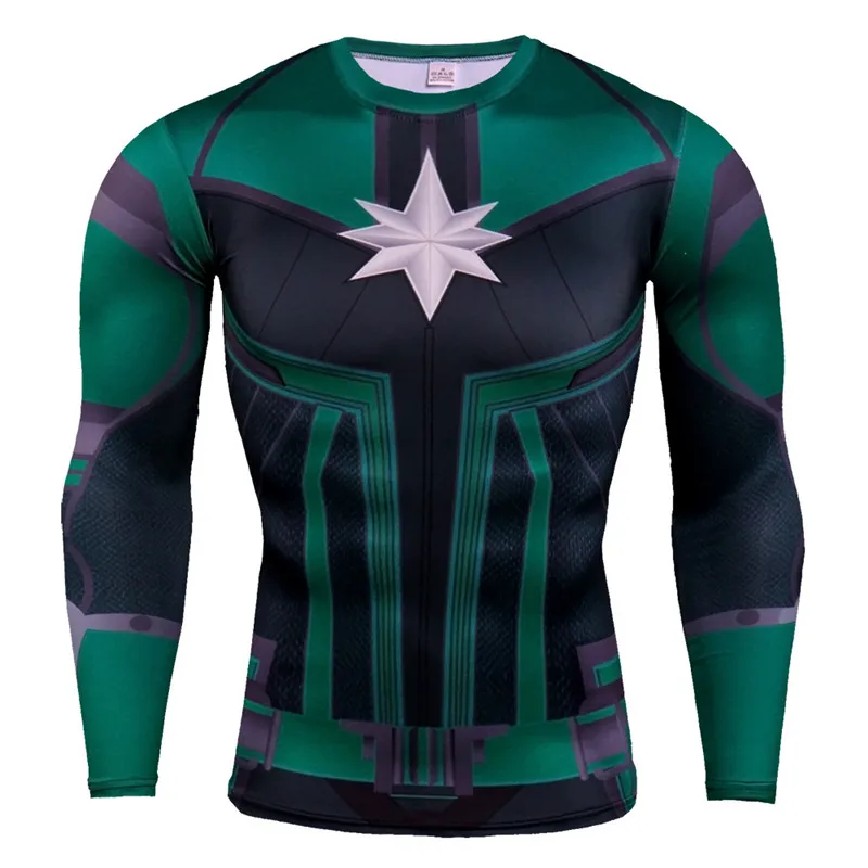Компрессионная футболка для бега Marvel, мужская спортивная футболка для фитнеса, облегающая футболка Rashgard, футболка для спортзала, топы - Цвет: WTC81