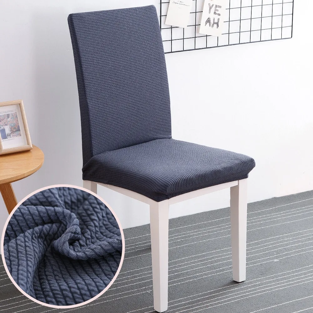 

Morigins Knitting Computer Chair Covers Solid Print Flexible Elastic Anti-dirty Wedding Banquet Party Decoration Chair Cover Z25