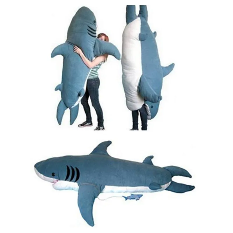Fancytrader ポップ巨大なサメぬいぐるみ寝袋私をかむサメ畳ソファベッド Giant Shark Plush Giant Plush Bedgiant Bed Aliexpress
