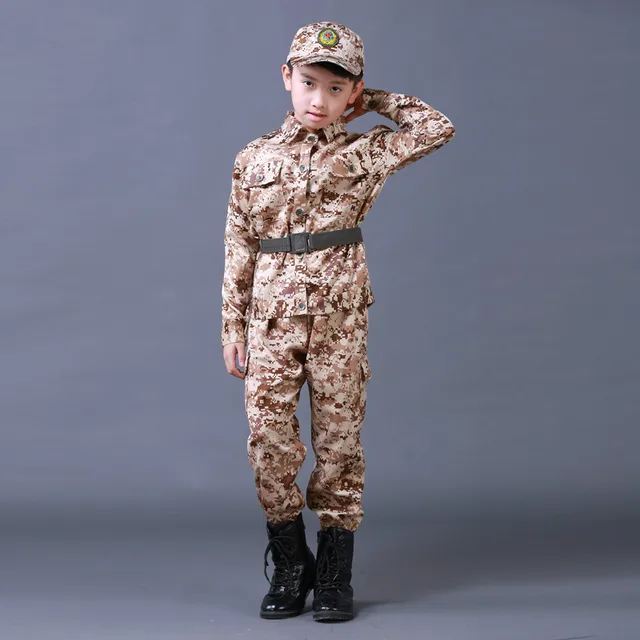 Children Army Kids Clothes Military Uniform Teenager Camouflage Uniform ...