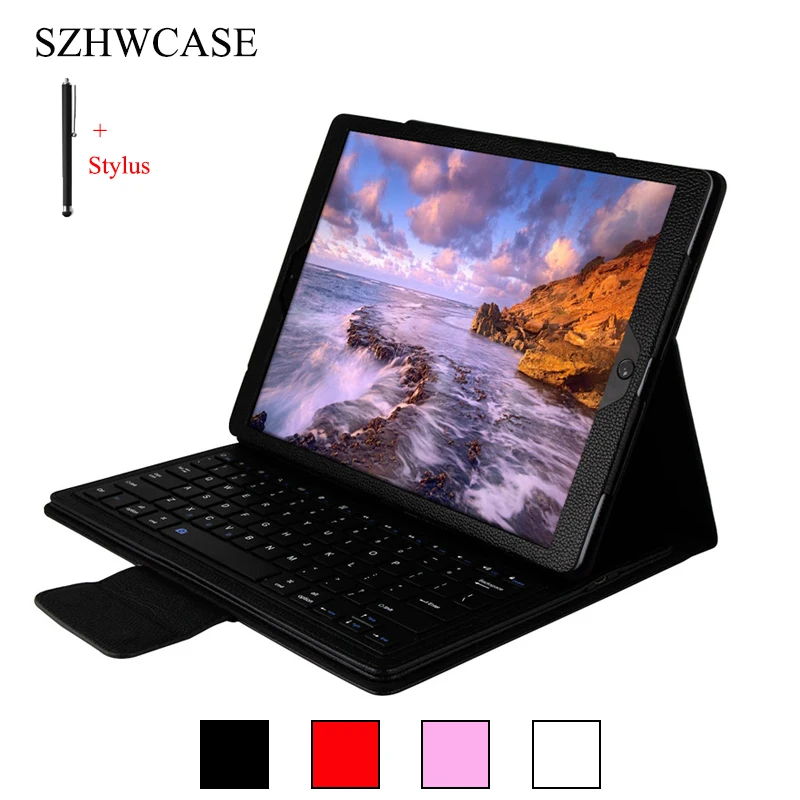 

For iPad Pro 12.9 inch 2017 Wireless Bluetooth Keyboard Case For iPad Pro 12.9 2017 Tablet Flip Leather Stand Cover+Stylus