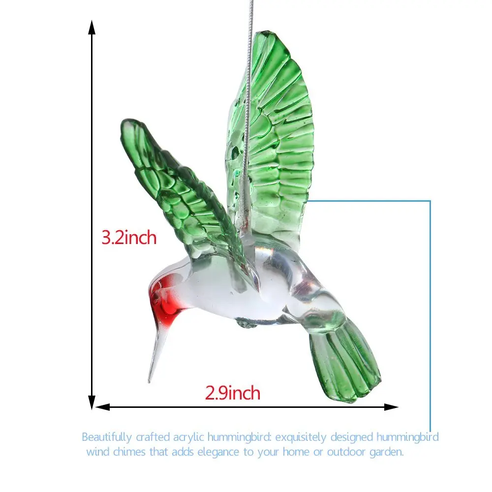 Zpaa Solar Color Changing Wind Chime Light Led Outdoor Zpaa Solar Color Changing Wind Chime Light Led Outdoor Hummingbird Chimes Home Garden Decor In Lamps From Lights