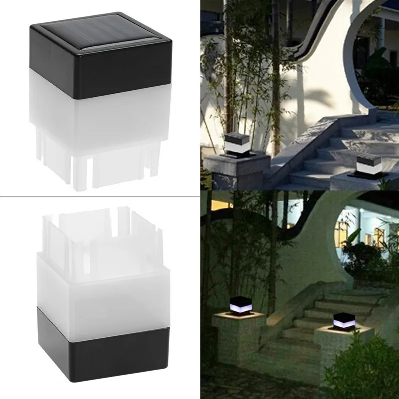 

Solar Lamps Square Solar Powered Pillar Light 50mm Waterproof Outdoor Post Cap Light LED Hiqh Quality Fence Pool Street Lamp
