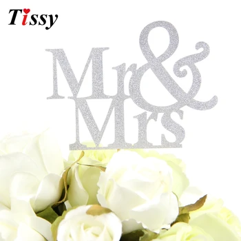 

2PCS Gold Sliver Mr&Mrs Letter Cupcake Toppers Wedding Cakes Topper Picks Party Favors DIY Birthday/Wedding Party Decoration