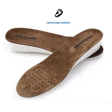 3 CM Hauteur Augmenter Semelles Doux Tapis de Chaussures Déodorant Absorber La Sueur de Sport Tapis de Chaussures Cowskin En Cuir Pied Semelles Orthopédiques