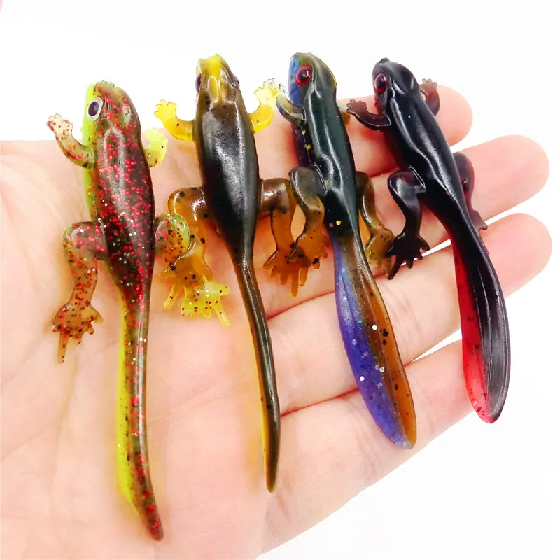 

HiUmi 4Pcs 8cm 3.8g new arrive Plastice silicone bait Worms Fishing Lure Smell Attractive Fish Crab Fishing Bait Soft