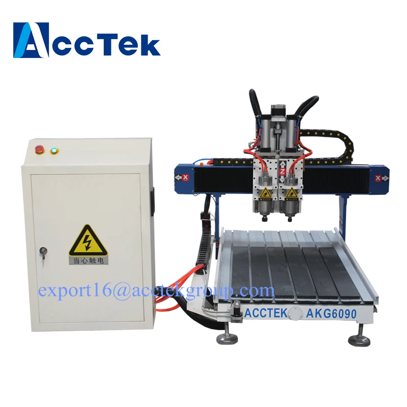 

Mini 4AXIS 3axis 3d CNC Milling Machine CNC 6040 6012 6090 Router / math3 controller double spindle heads