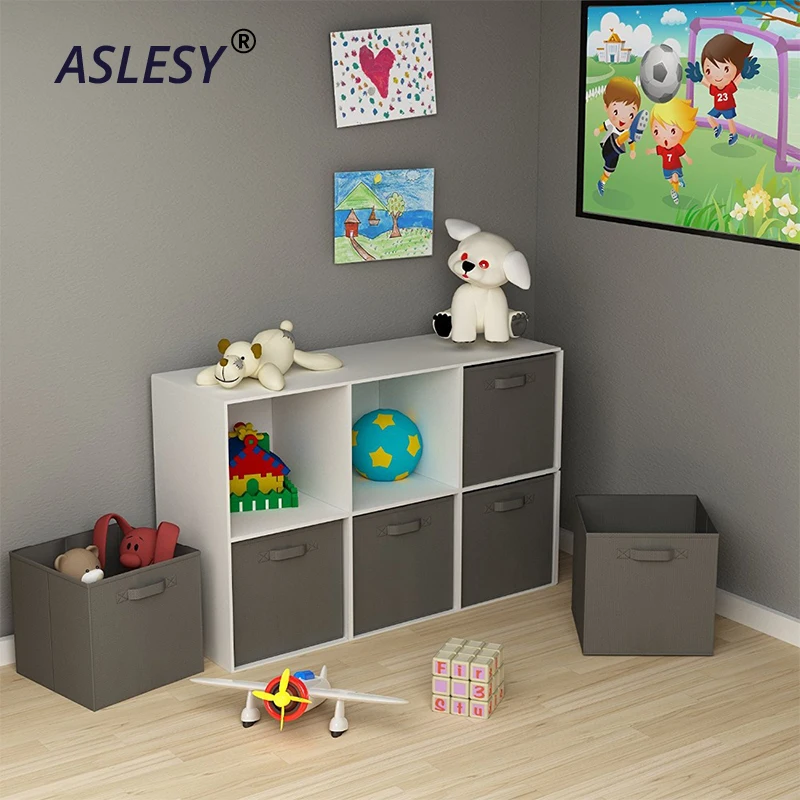 

Foldable Non-Woven Fabric Storage Cube Box Makeup Toys Cloth Organizer with Handle Bins Closet Drawer Office Kitchen Accessories