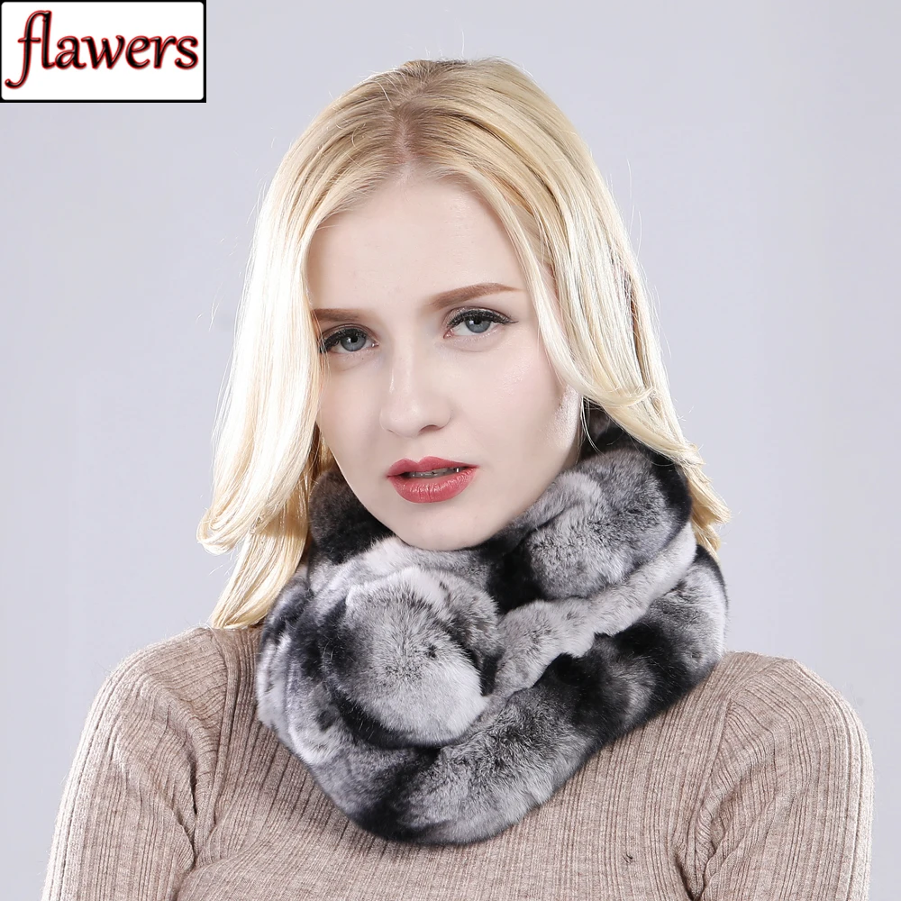 

Natural Soft Rex Rabbit Fur Scarf Winter Women 100% Real Rex Rabbit Fur Muffler Warm Quality Russia Lady Knit Real Fur Scarves