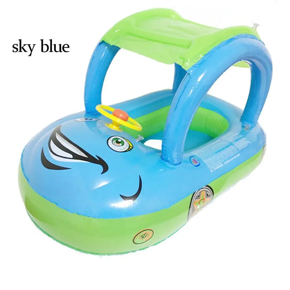 3 цвета, летний плавательный круг, сиденье для автомобиля, лодка, надувной, для детей, резиновые круги, безопасность, аксессуары для бассейна - Цвет: Sky blue