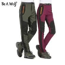 Be A Wolf Outdoor Warm Hiking Pants Men Sport Suit Winter Fishing Climbing Skiing Camping Cycling Trekking Waterproof Pants B158