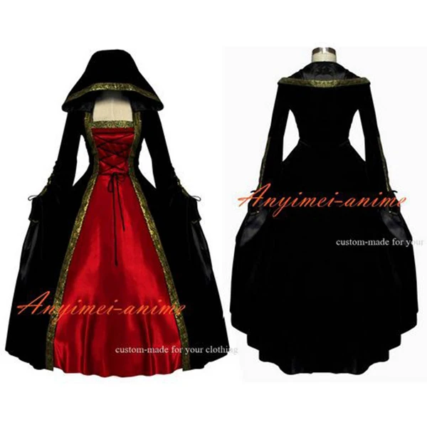 

Victorian Rococo Medieval Gown Ball Dress Gothic Punk Velvet Cosplay Costume Tailor-made[G517]