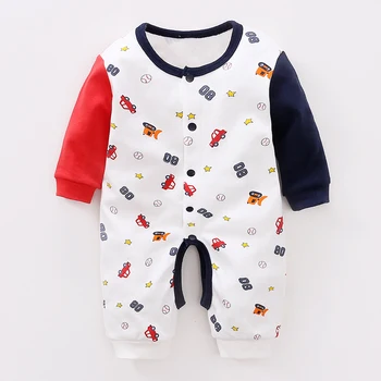 

YiErYing Baby Jumpsuits Clothes Spring and Autumn Outfit Pure Cotton Newborn Cartoon Conjoined Clothes Newborn Romper